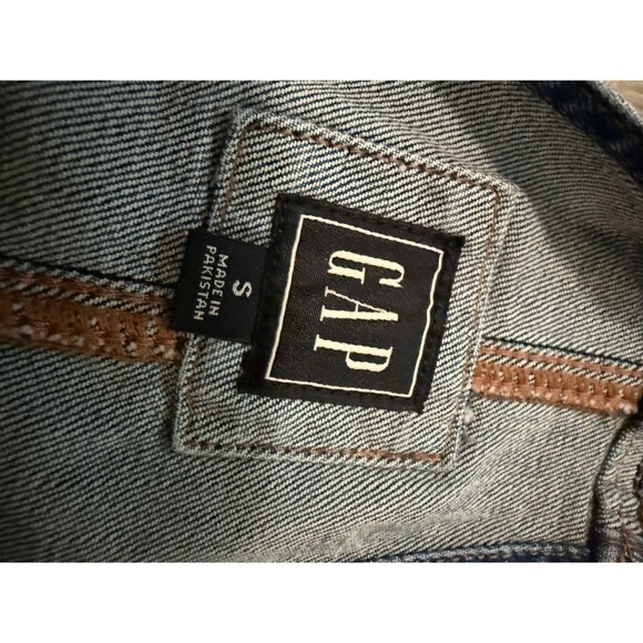 Gap Maternity Stretch Denim Jean Bib Overalls Size S Pockets 27 inch Inseam - Picture 3 of 8